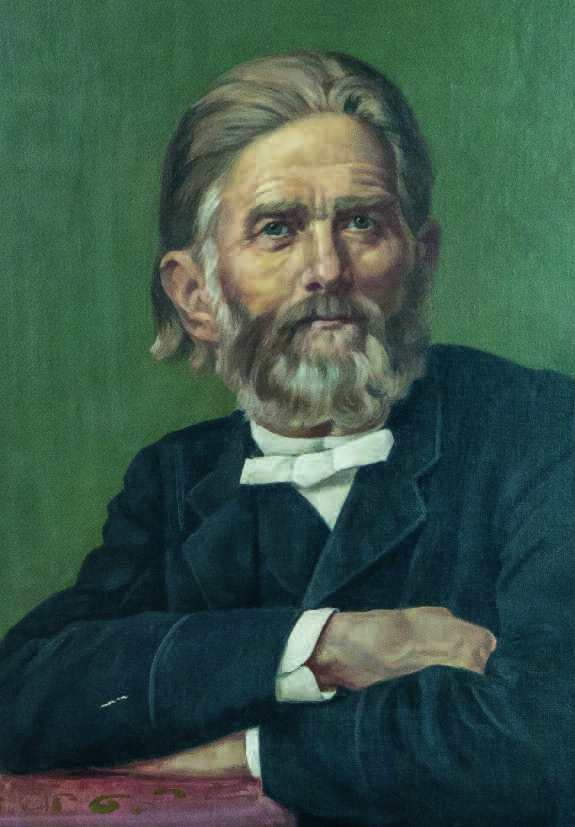 Bjarne Falks maleri fra 1907 av professor Peter Waage, svoger, venn og arbeidskollega av Hans H. Hvoslef. Maleriet henger på Kjemisk institutt på Blindern. Foto: Kari Tveøy.