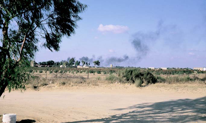 Det brenner i Rafah by.