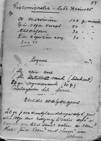 En side av «Kompositionsboken» fra «Nordstjernen» i Tromsø.