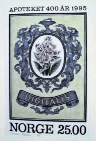 Frimerket som det ikke ble noe av. Revebjellemotivet som Morken foreslo, men som Posten ikke ville ha. Bildet er hentet fra ref.3.